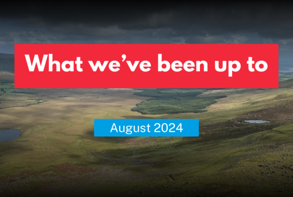 Photo of the Conor Pass with overlaid text 'What we've been up to August 2024"